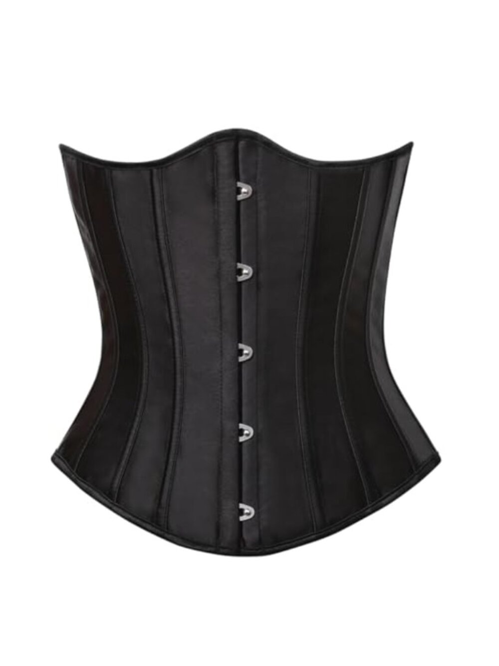 Women's Satin Underbust Corset Boned Lingerie Waist Training Top